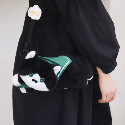 Mewji Fluffy Shoulder Bag(Bk)