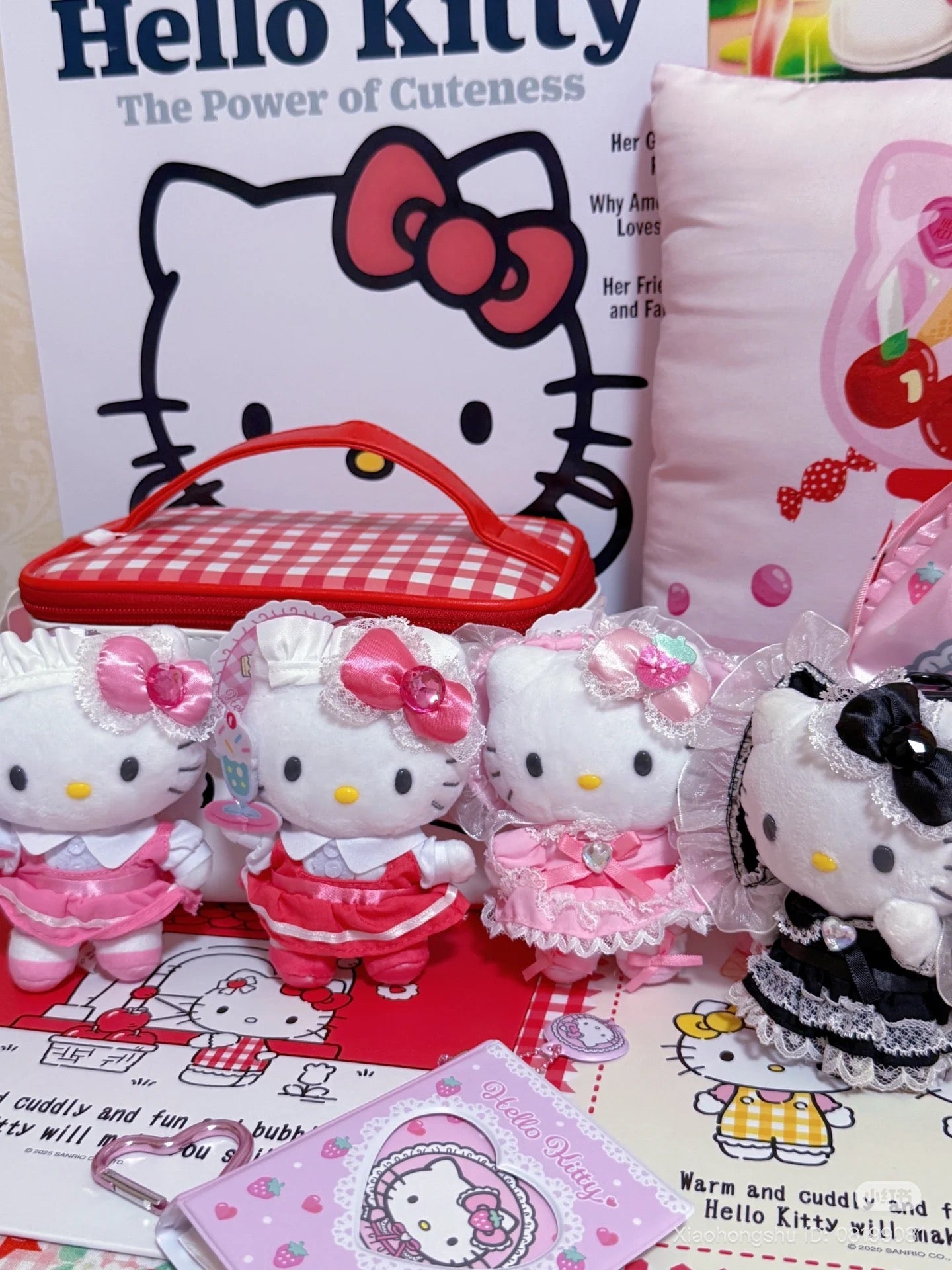 SANRIO | Hello Kitty Lolita Pink Plush Mascot Keychain Bag Charm H120×W85×D65mm Vol.2 (Lovely Frill Ver.)