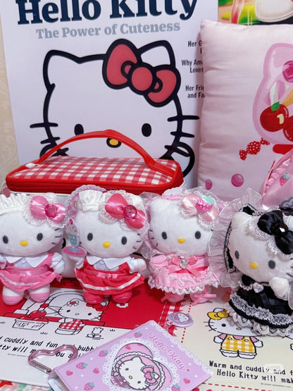 SANRIO | Hello Kitty Lolita Pink Plush Mascot Keychain Bag Charm H120×W85×D65mm Vol.2 (Lovely Frill Ver.)