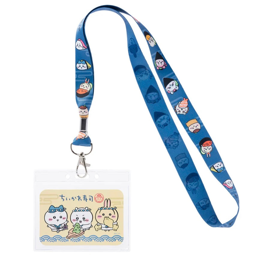 Chiikawa | Neck Strap Pastel With Card Holder (Every Is A Sushi)
