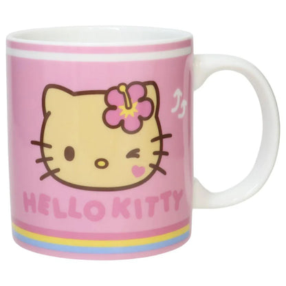 SANRIO | Hello Kitty Ceramic Mug 121×90×80mm (Tan Swimsuit Party Y2K Tan Pink)