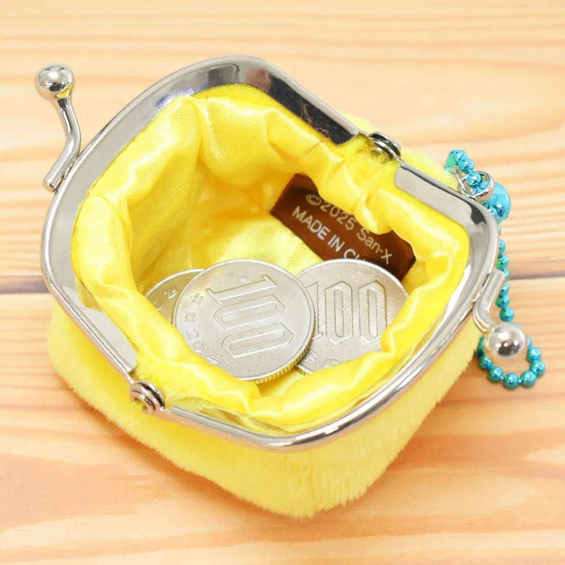 SAN-X | Rilakkuma Kiiroitori Coin Purse Petite Clasp Keychain 65x55x45 mm