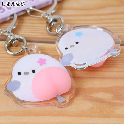 Q-Lia | Shimaenaga Keychain Key Charm 80x13mm (Butt Friends)