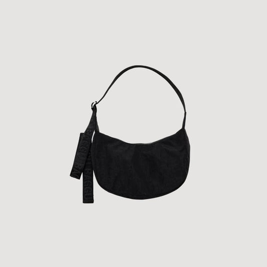 Baggu | Small Nylon Crescent Bag (Black Spring) 新月包 尼龙饺子包 超轻防水 肩带可调节
