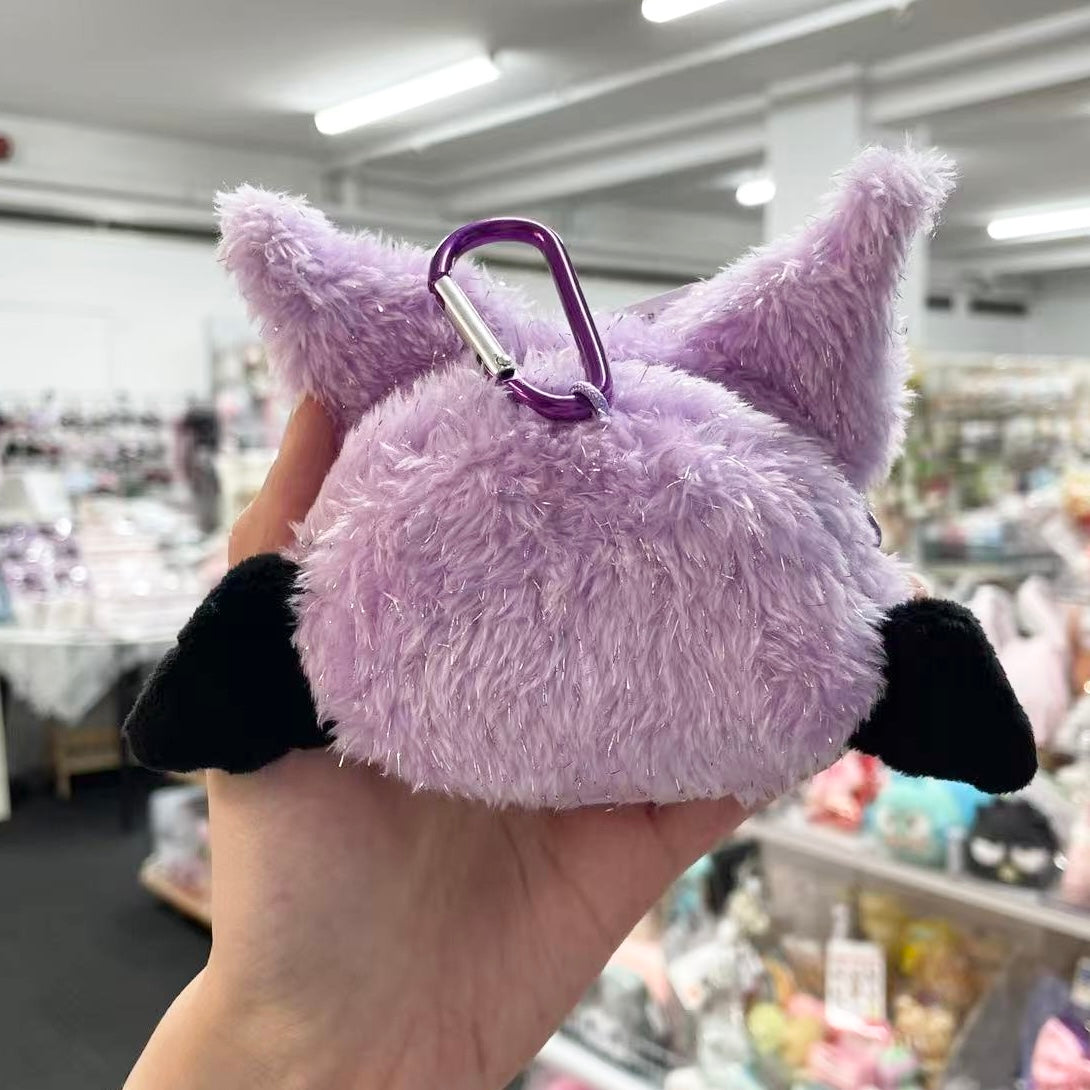 SANRIO | Kuromi Purple Mini Pouch with Carabiner H70×W148×D35mm (Angel and Devil Serie)