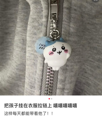 Chiikawa | Mini Figure Key Charm Set Approx.26Mm Each 吉伊卡哇 立体造型迷你拉链扣/迷你挂件套装 吉伊&小八&乌萨奇