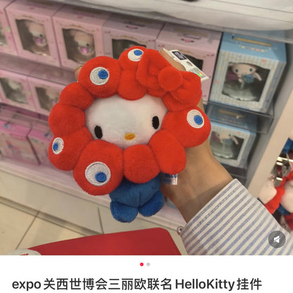 SANRIO | Hello Kitty Plush Keychain With Carabiner 140×120×90 mm (EXPO2025 Myaku-Myaku)