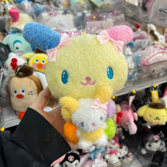 SANRIO x Avail | Usahana Mascot Holder Plush Keychain Bag Charm 50×75×138mm (Fluffy with Rabbit)