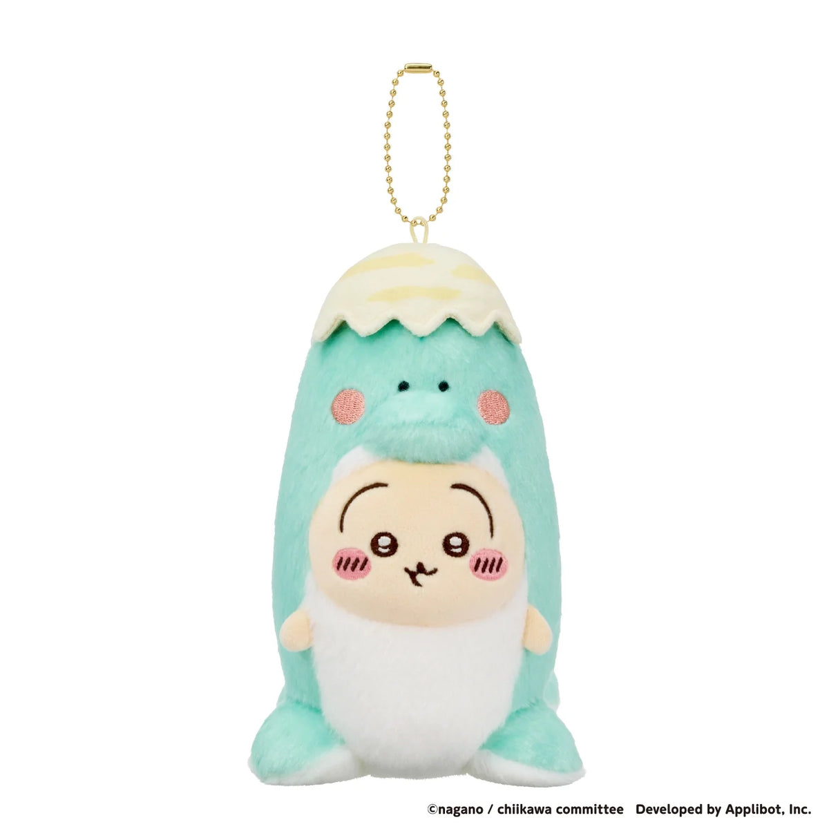 CHIIKAWA | Chiikawa Pocket Dinosaur Mascot Keychain Bag Charm 125x110x60mm (Usagi)