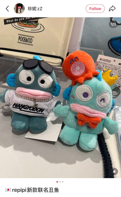 【Limit 1/customer】SANRIO x St. | Hangyodon Mascot Holder Plush Keychain 10cm Approx.