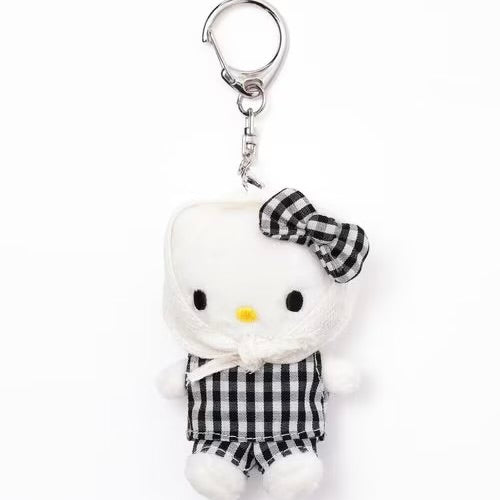 and St Me% x Sanrio Hello Kitty | Mini Mascot Holder Plush Keychain 13cm 8th Ver. (The gingham)