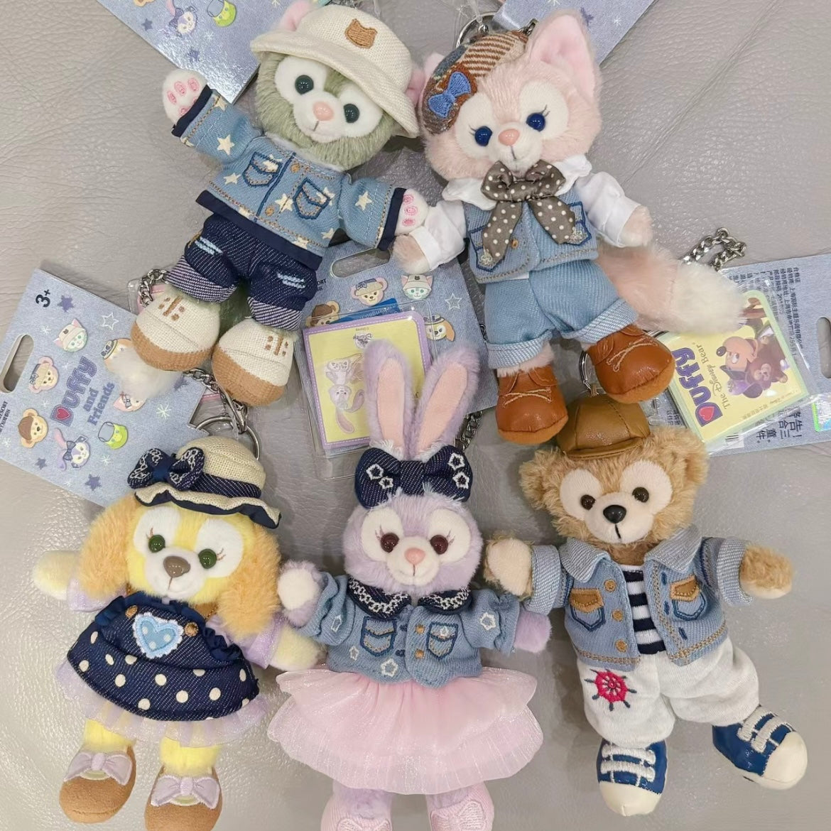 Disney | Shang Hai Disneyland Mascot Holder Plush Keychain (Duffy And Friends Denim Series)