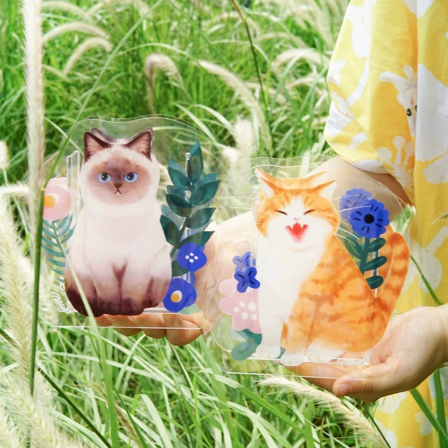 Mewji Cat Acrylic Vase Pen Stand (Og) /