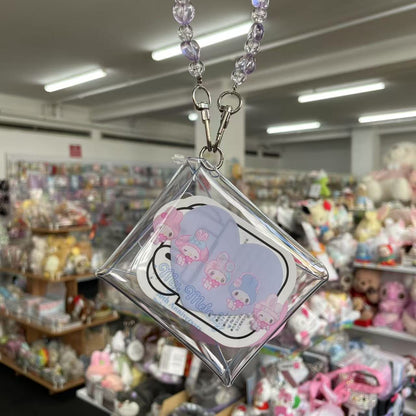 SANRIO | Clear Multi Case with Colorful Bead Chain 90×75×20mm (My Melody 50th Anniversary)