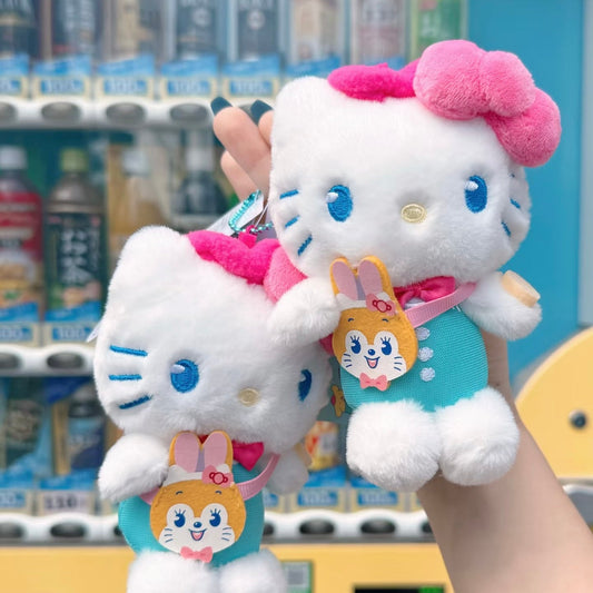SANRIO | Hello Kitty Mascot Holder Bag Charm Plush Keychain 130×100×70mm (Retro Japanese Candy Kuppy Ramune)