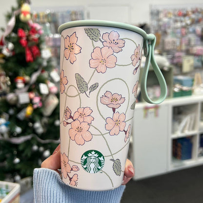 Starbucks Japan | Sakura 2024 Strap Cup Shape Stainless Bottle 355Ml Tumbler 日本星巴克