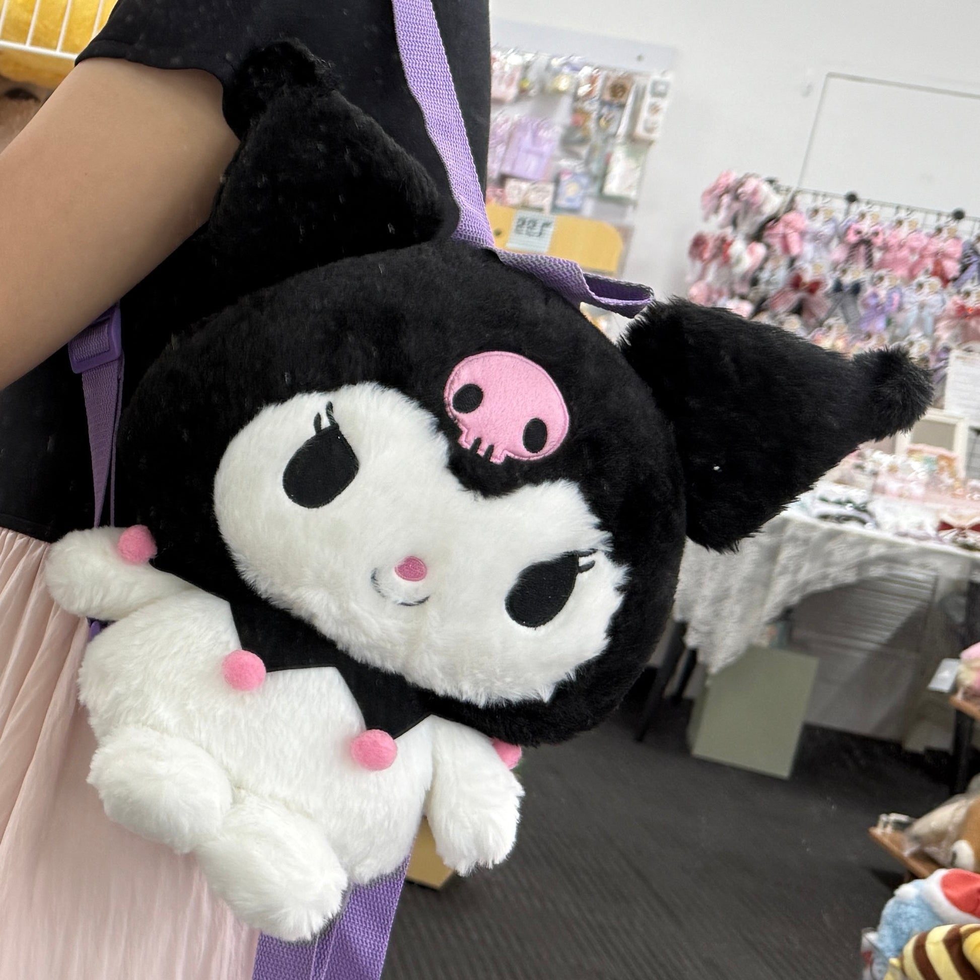 Sanrio | Howahowa Plush Backpack 32Cm×18Cm×28Cm (Kuromi)