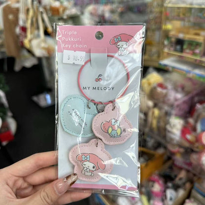 Sanrio | 3-Row Keychain/Key Ring/Key Holder My Melody H140×W80×D15Mm