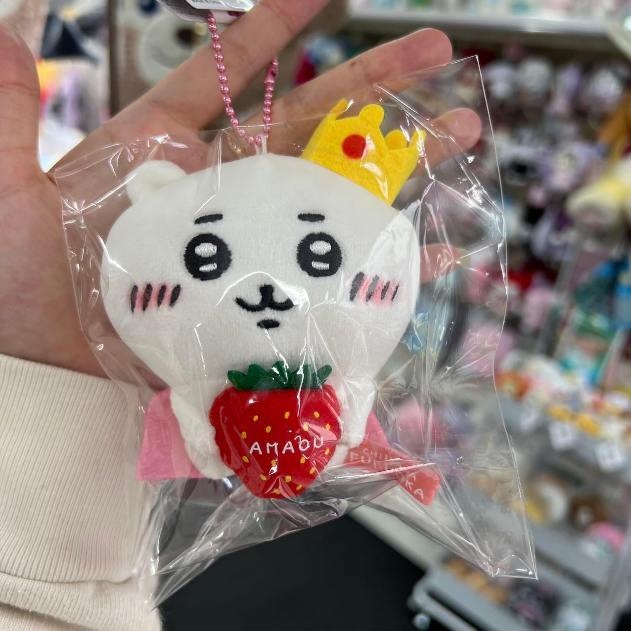 Chiikawa | Limited Plush Mascot 10Cm 小可爱吉伊卡哇 地域限定 福冈草莓系列 毛绒玩偶挂件/包挂 Chiikawa吉伊/小白