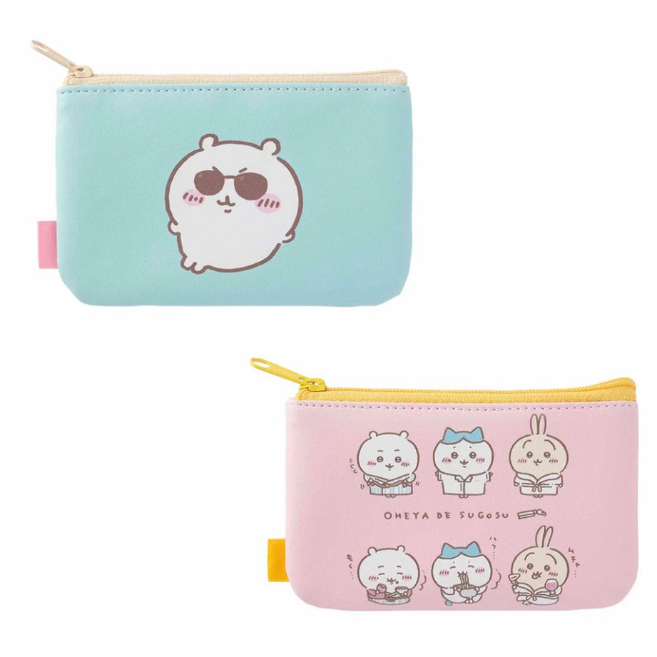 Chiikawa | Pouch Set Of Two H85×W125×D10Mm 吉伊卡哇 双面拼色 拉链零钱包/收纳袋/平口袋 组合两个入
