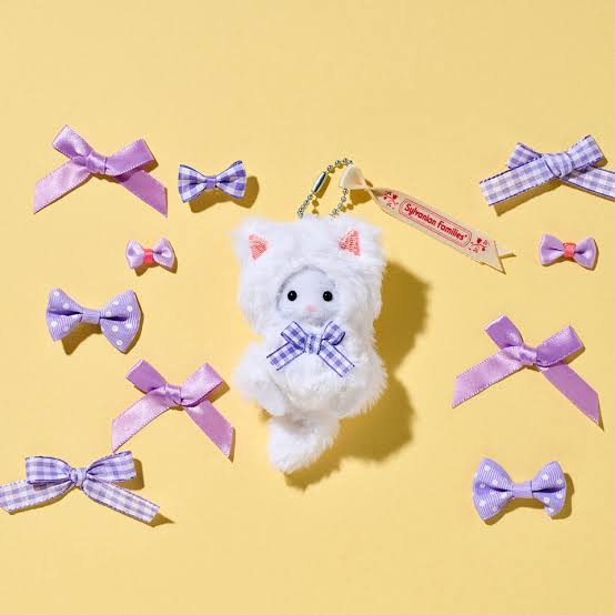 Sylvanian Families | Curly- Persian Cat Girl in Cat Costume Plush Keyring