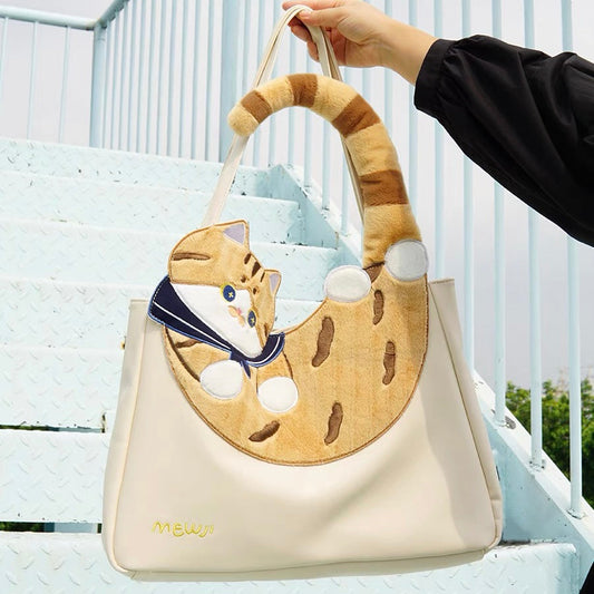 Mewji Cat Tail Tote Bag (Wh)