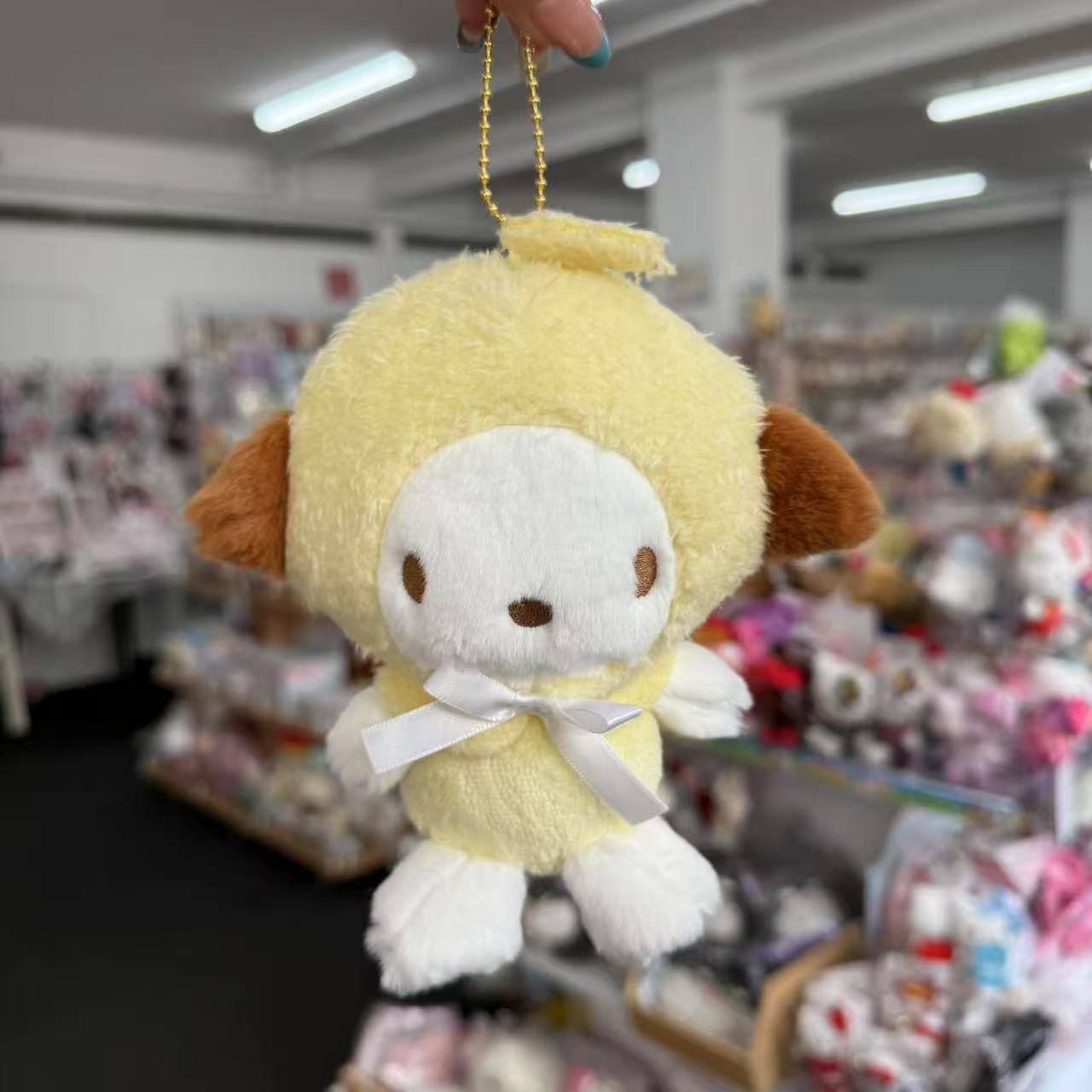 SANRIO | Pastel Fruit Hat Mascot Holder Plush Keychain 3 x 4.5 x 3cm (Pochacco)
