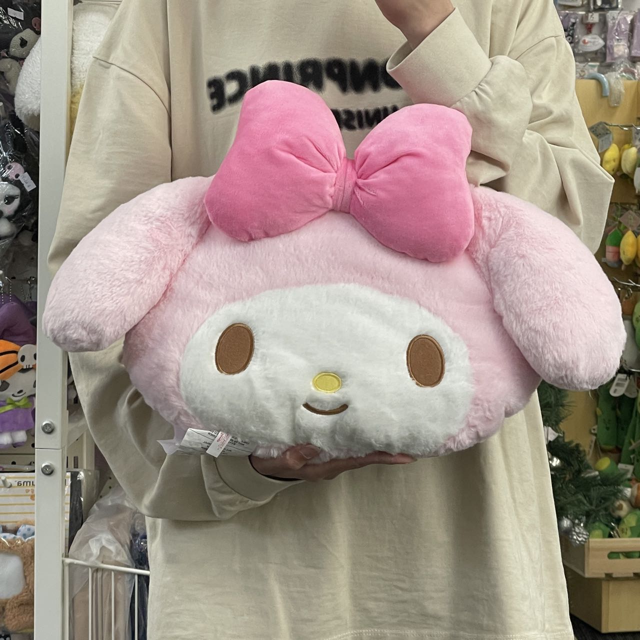 Sanrio | Face Shaped Cushion Plush Doll S 44×12×29Cm (My Melody)