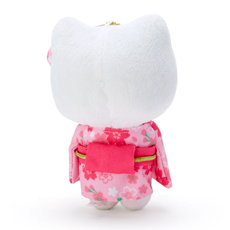 SANRIO | Mascot Holder Plush Keychain Hello Kitty 90×120×60mm (Pink Sakura Kimono)