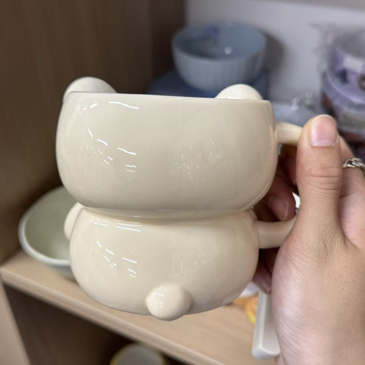 SAN-X | Korilakkuma 3D Porcelain Mug 90×Φ95mm (Makeup Rilakkuma)