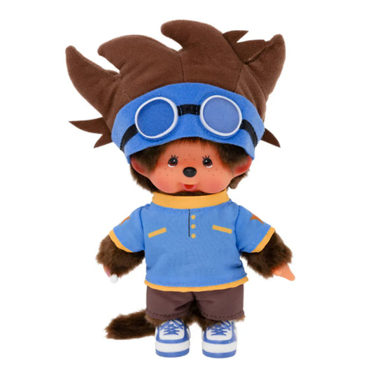 Monchhichi x Digimon | Bebichhichi Taichi Plush Doll Plush Toy 24cm Approx. (Adventure Special Collab)