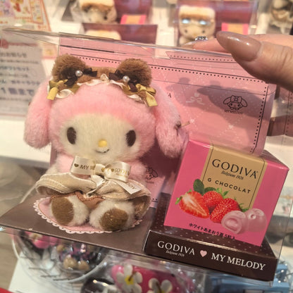 Godiva x Sanrio | My Melody Plush Keychain & Strawberry Chocolate