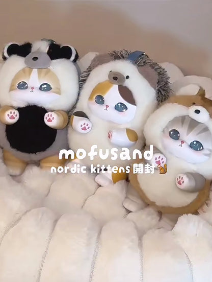 MOFUSAND | Secret Mascot Keychain Kiramekko Fluffy Nordic Cat Blind Box Squirrel Squirrel Badger (Shipped Randomly)