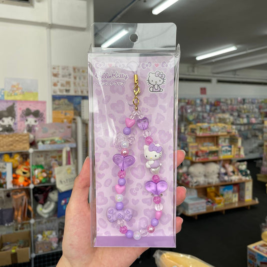 Sanrio | Hello Kitty Phone Strap 5.5×1.3×12.5Cm (Leopard Purple)