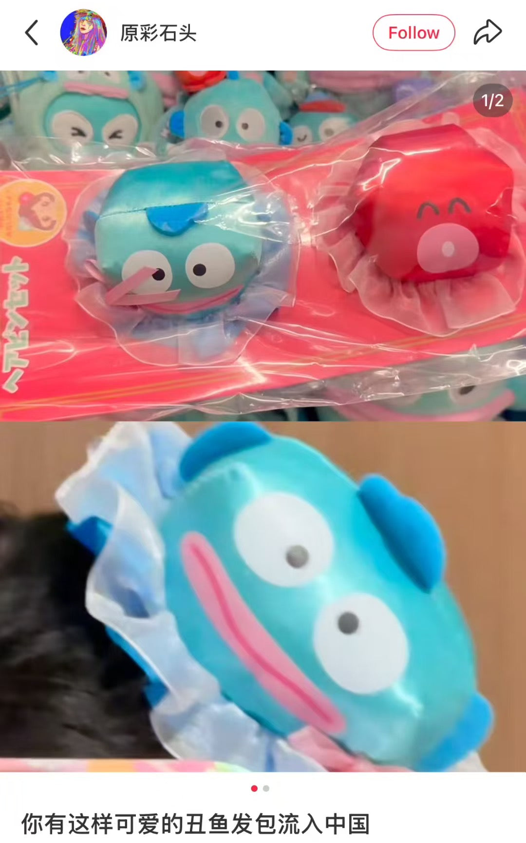 SANRIO | Hangyodon Plush Hair Clip Set (Chinese Style)