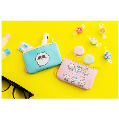 Chiikawa | Pouch Set Of Two H85×W125×D10Mm 吉伊卡哇 双面拼色 拉链零钱包/收纳袋/平口袋 组合两个入