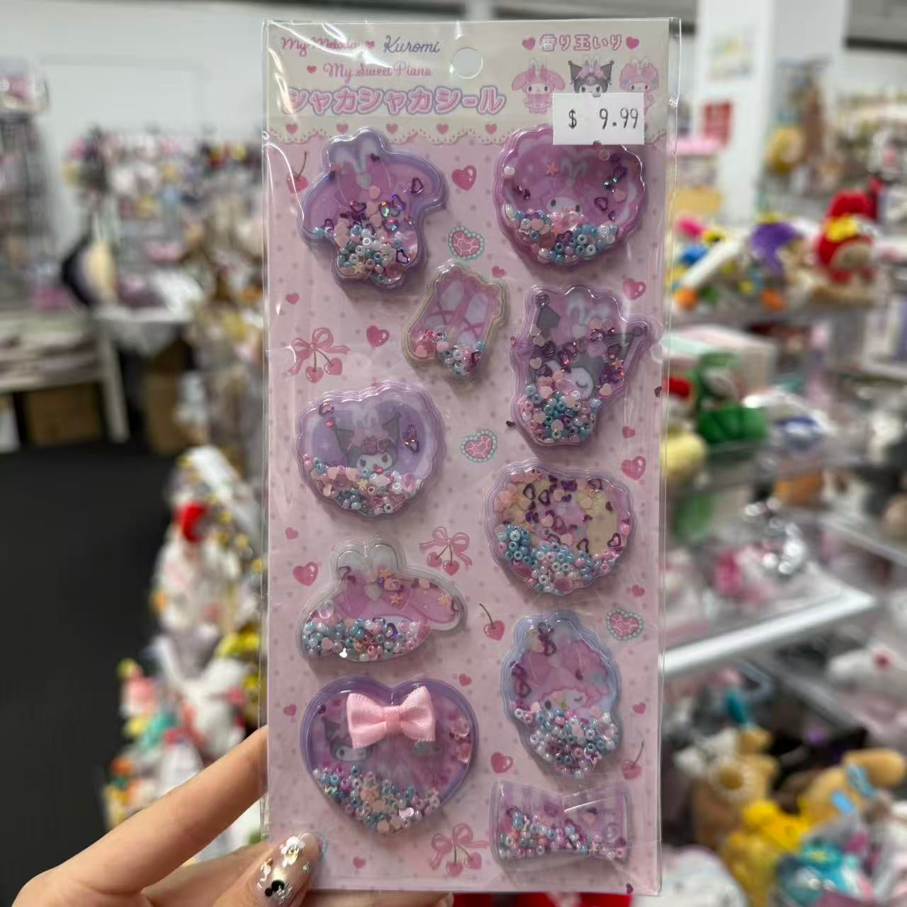 SANRIO | Shakashaka Sticker 185×95×7mm (My Melody♡Kuromi♡My Sweet Piano Bunnies Ballerina)