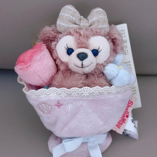 DISNEY | SHANG HAI DisneyLand ShellieMay Mascot Holder Bag Charm Keychain (Duffy and Friends Mini Bouquet)