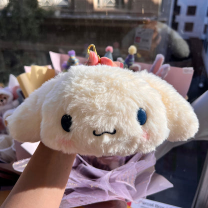 Sanrio | Fluffy Pass/Id Case 14 X 12 5Cm 日本三丽鸥 毛茸茸伸缩绳卡套/零钱包/挂件/包挂