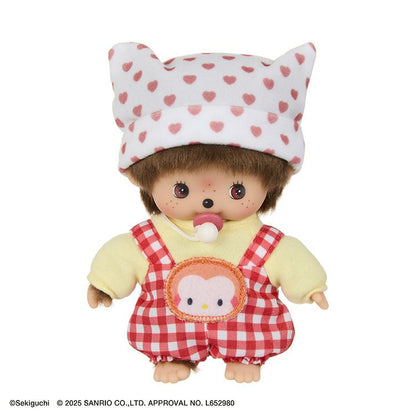 Monchhichi x Hello Kitty| Sekiguchi Bebichhichi Plush Toy Doll 15×10×7cm (20th Annoversary)