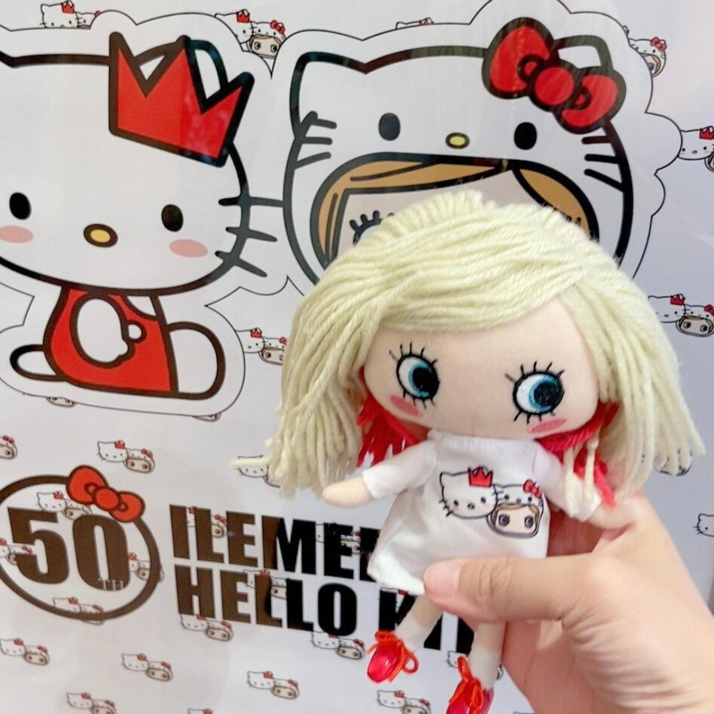 Ilemer X Hello Kitty | 50Th Anniversary Plush Doll/Keychain 18Cm (Limited)