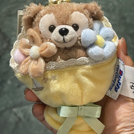 DISNEY | SHANG HAI DisneyLand Duffy Mascot Holder Bag Charm Keychain (Duffy and Friends Mini Bouquet)