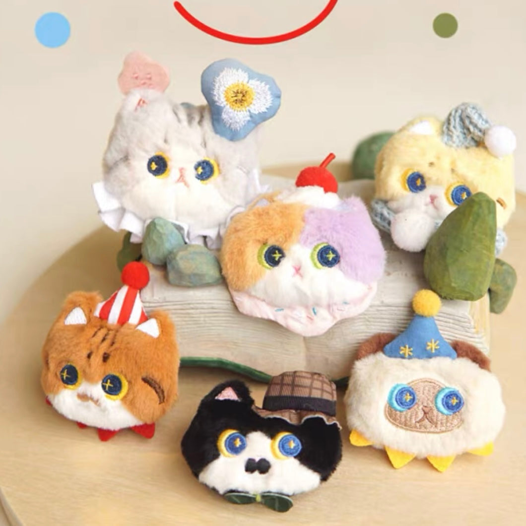 Mewji♡Cat Mascot Brooch 妙吉猫 毛绒猫咪造型胸针 配饰