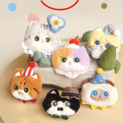 Mewji♡Cat Mascot Brooch 妙吉猫 毛绒猫咪造型胸针 配饰