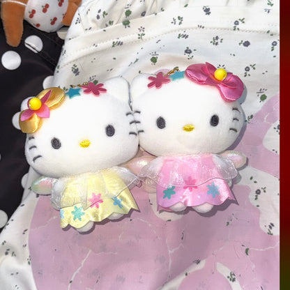 SANRIO x CRUX | Hello Kitty & Hello Mimmy Nico Magnetic Plush Keychain Set 155x200x55mm (Fairy)