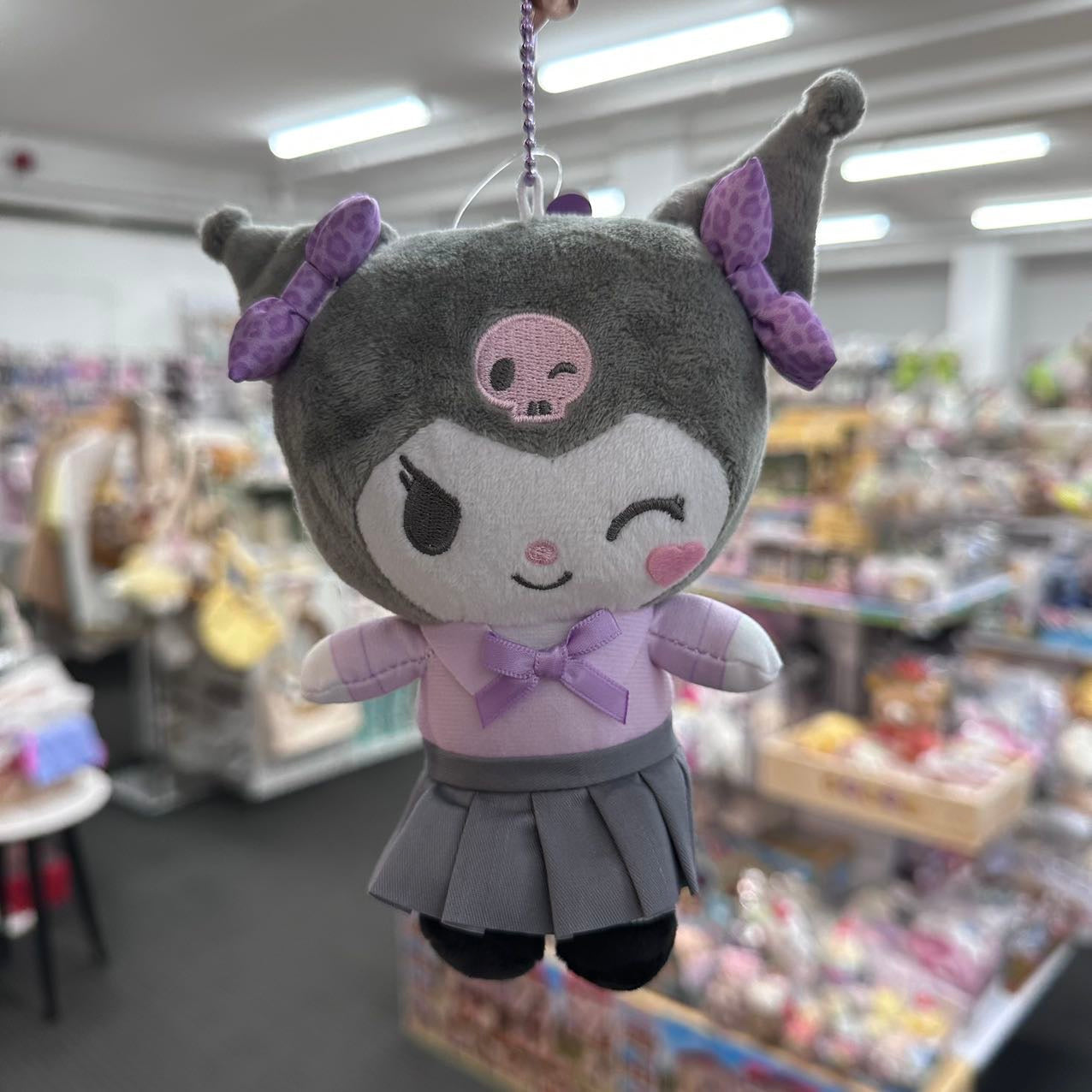 Sanrio | Kuromi Mascot Pouch Holder Plush Keychain Small H150×W100×D60Mm