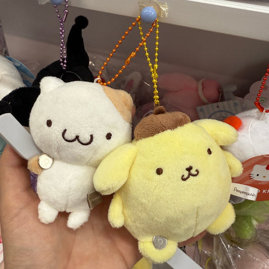 SANRIO | Pompompurin Pom Pom Purin Muffin Plush Mascot Holder Plush Keychain Bag Charm H12 x W8 x D5cm