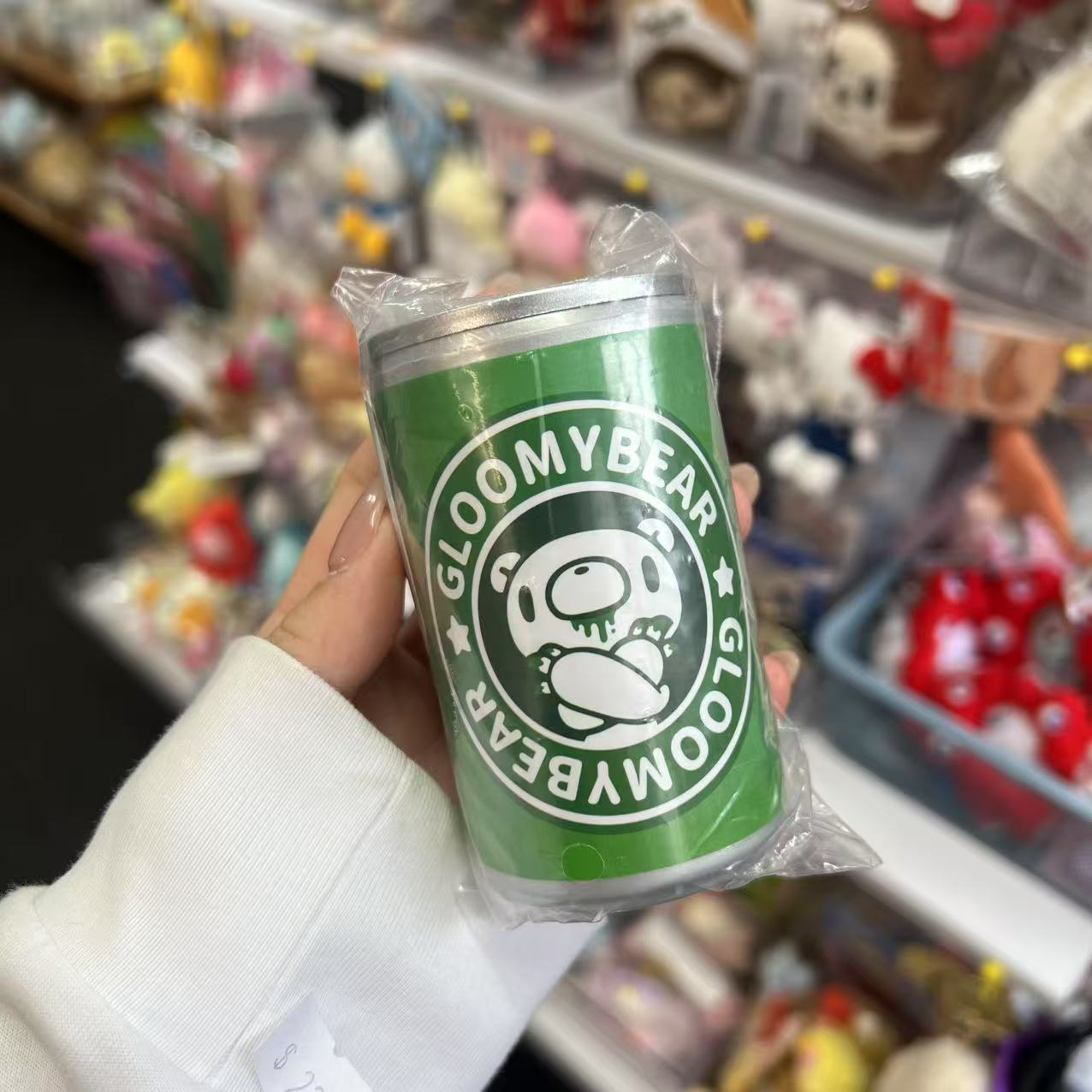 Gloomy Bear | Eco-Bag with Tin-shaped Keychain Green (25th ANNIVERSARY TOUR)