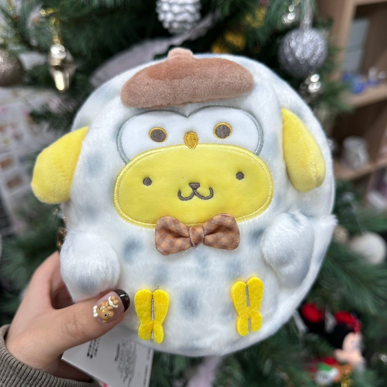 Sanrio | Plush Zipper Pouch 12×6×14Cm (Forest Small Animals) 布丁狗Pom Pom Purin