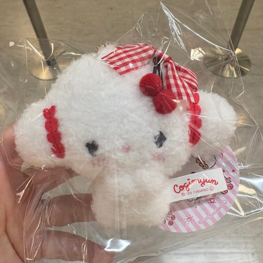 SANRIO | Cogimyun squishy Mascot Holder Plush Keychain Bag Charm 100mm Approx. (Cherry)